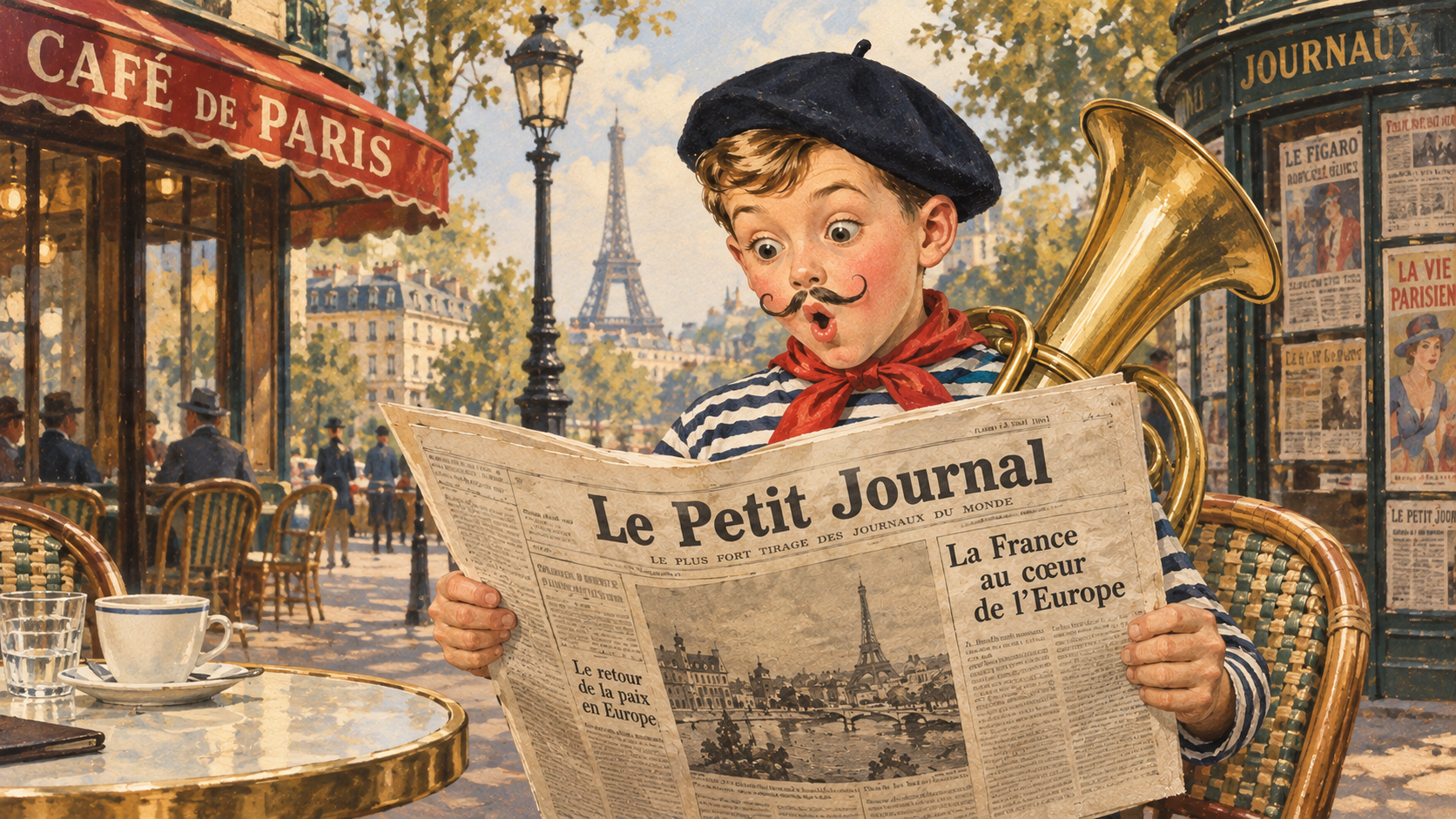 Il piccolo giornalista al Café de Paris